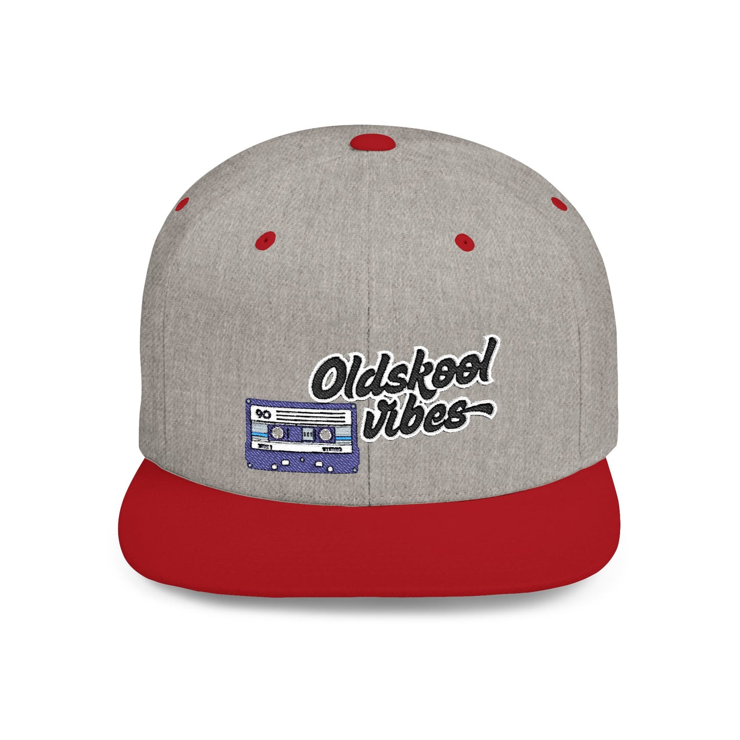 Oldschool Vibes Flat Bill Snapback Cap | Retro Style Hat for Casual Wear