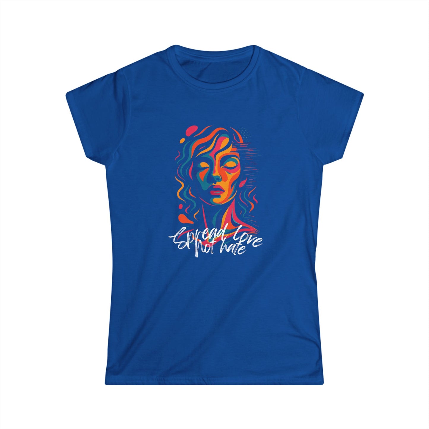 Spread love not hate Artistic T Shirt Colorful Abstract Design