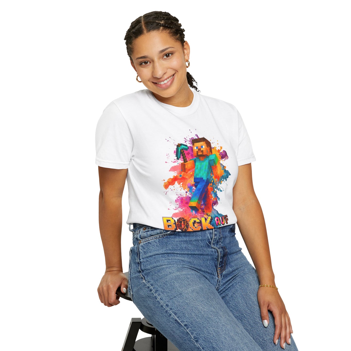 Colorful Gamer T-Shirt - Back to Different Minecraft Design