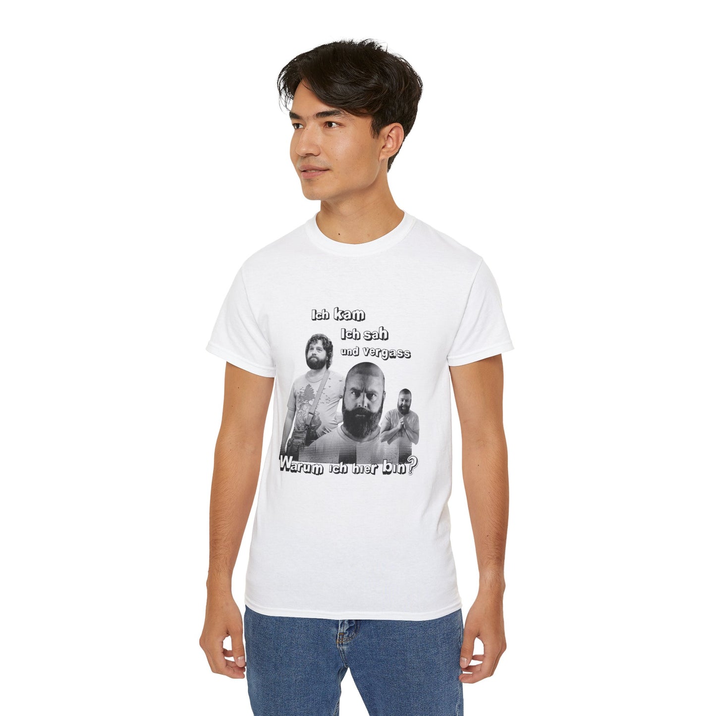 T ShirtUnisex Witz Alan Garner– Ich kam ich sah und vergaß - Warum ich hier bin!