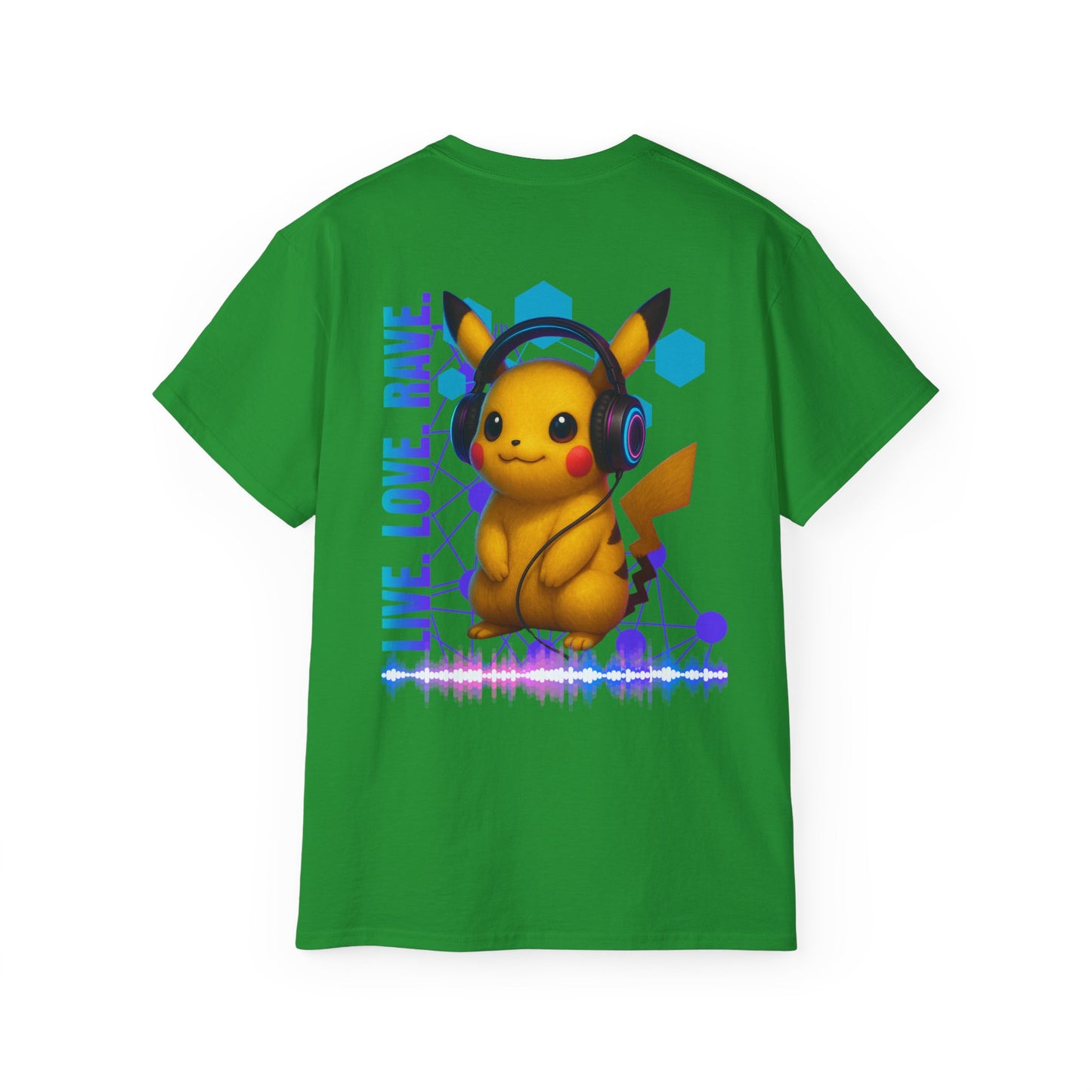 Rave T-Shirt, Fun Music Shirt, Live Love Rave - Techno - Pokemon