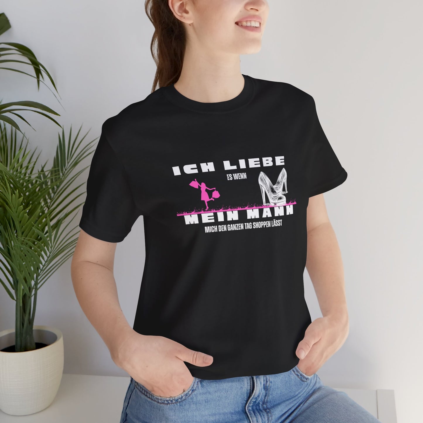 I Love My Husband "Shopping" Unisex Jersey Short Sleeve Tee
