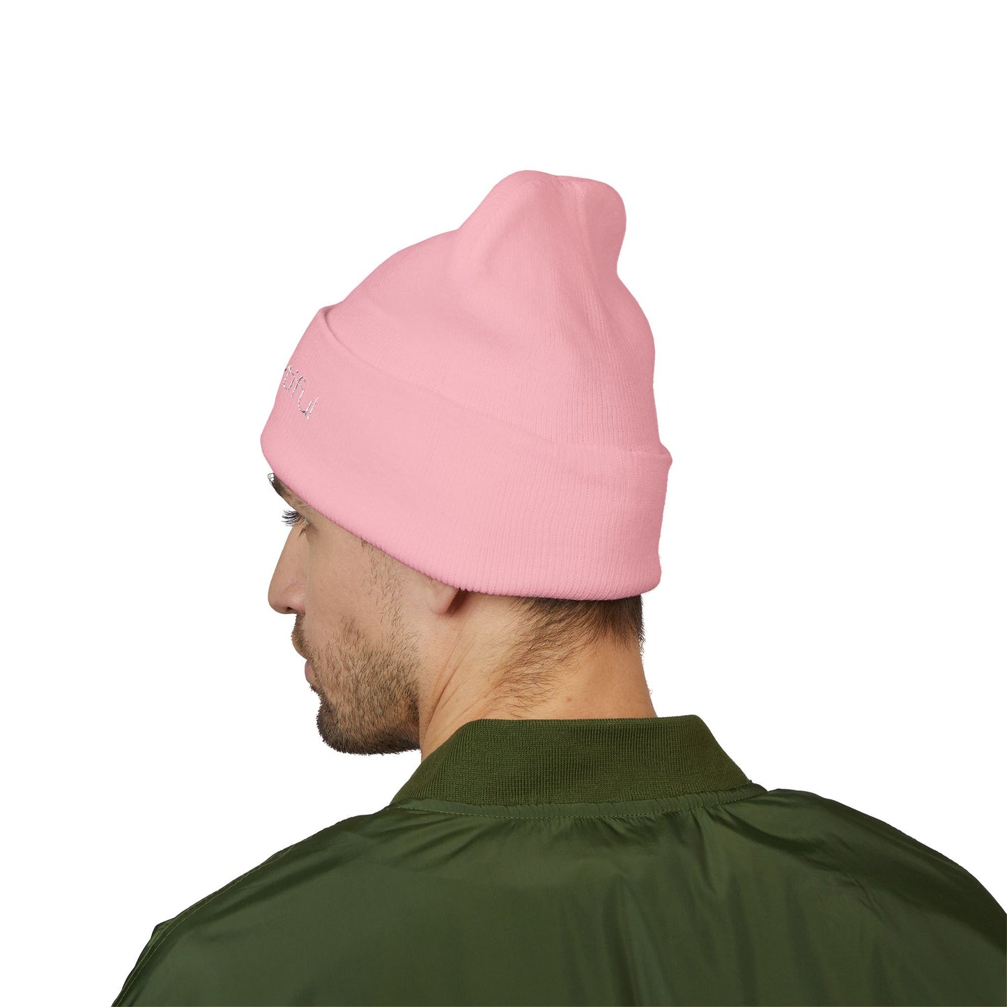 Vibrant "BeYoutiful" Cuffed Beanie - Stylish Embroidered Hat for Self-Expression