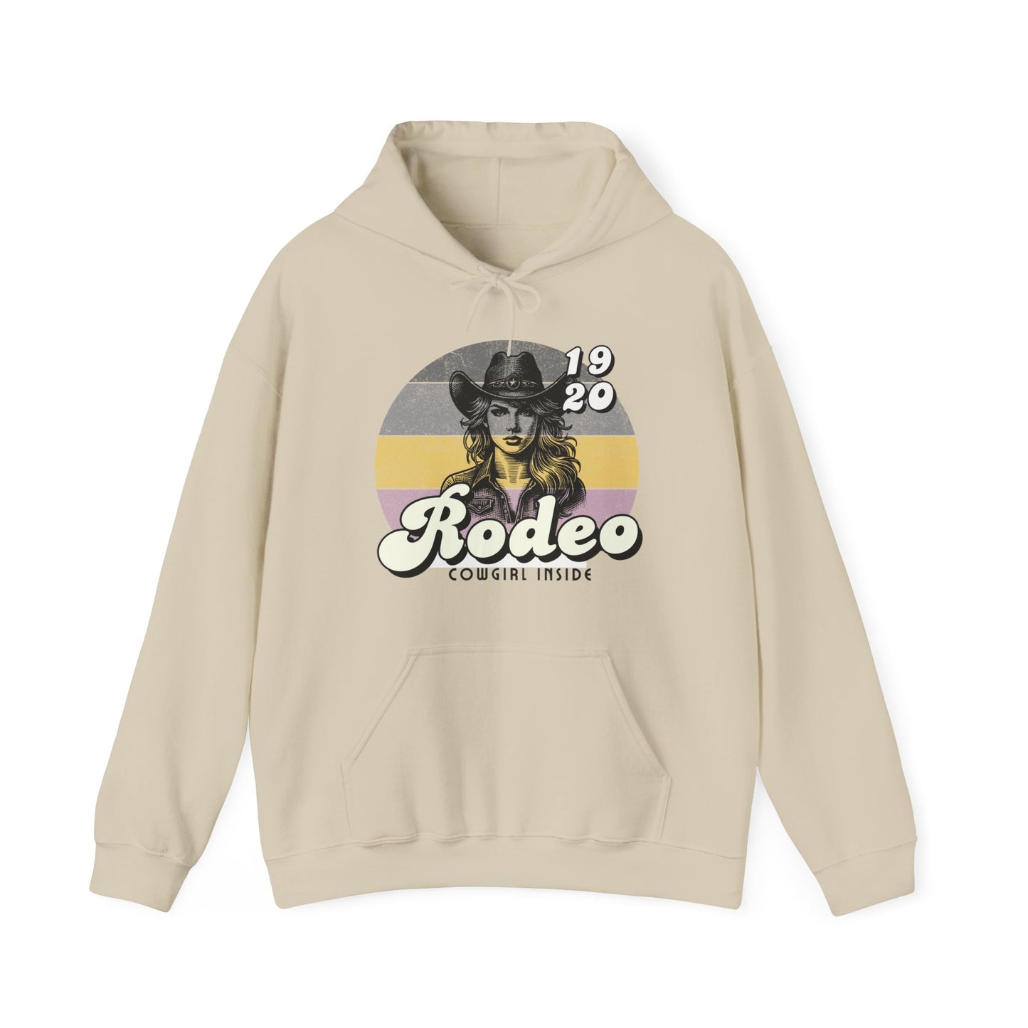 Rodeo Cowgirl Hooded HOODIE - Unisex Heavy Blend⢠- Retro Style