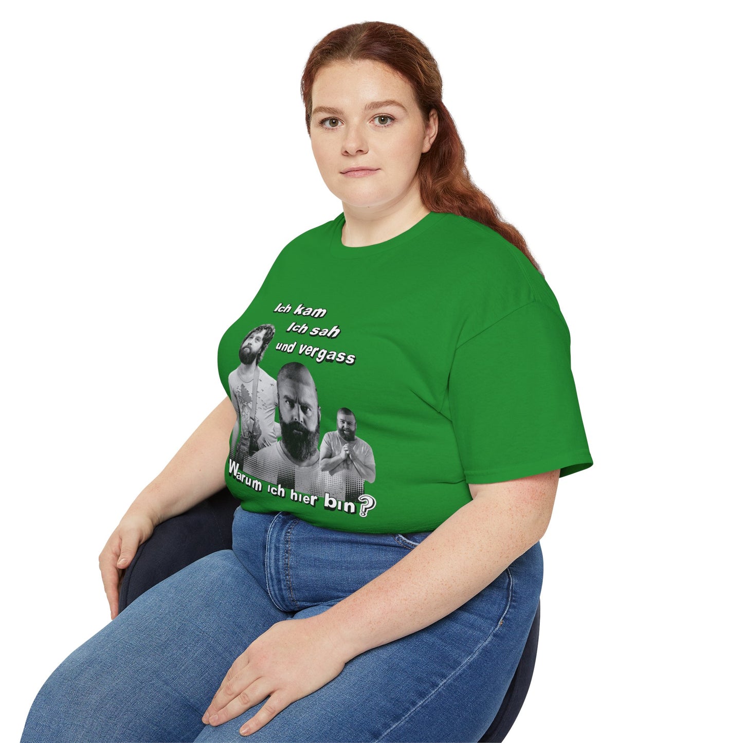 T ShirtUnisex Witz Alan Garner– Ich kam ich sah und vergaß - Warum ich hier bin!