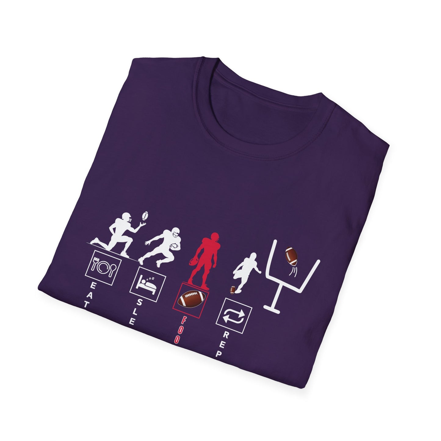 Football Life Unisex T-Shirt - Eat, Sleep, Football, Repeat