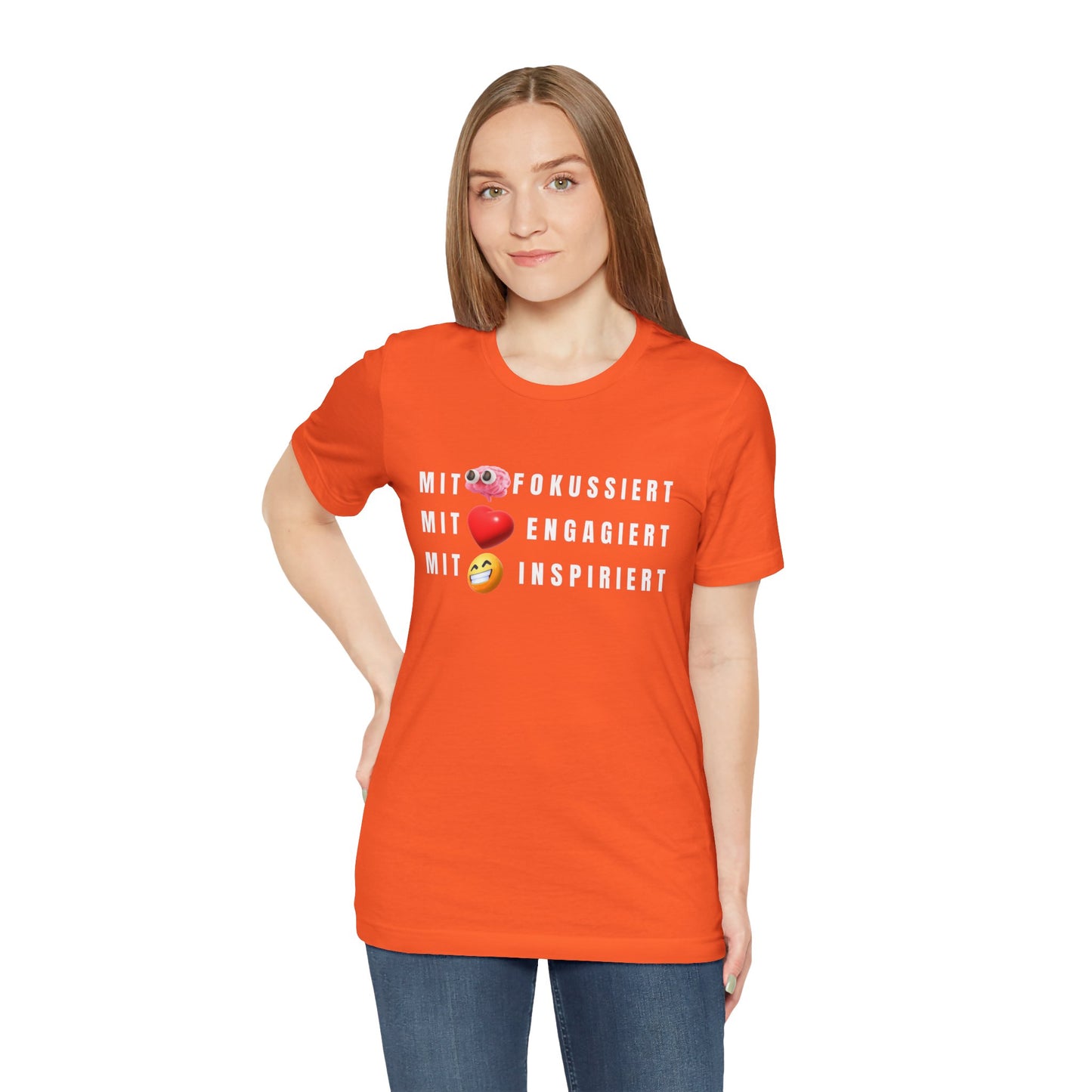 Inspirational Emoji T-Shirt Herz - Hirn - Humor - Heart - Mind - Humor