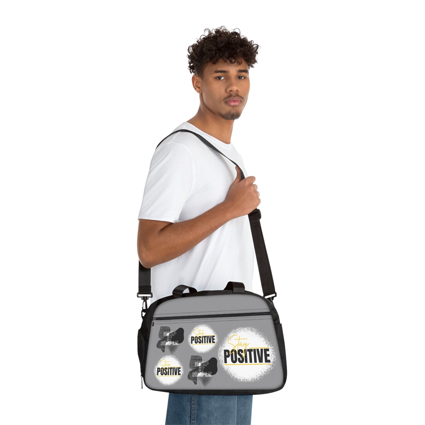 Stay Positive Fitness Handbag - Motivational Gym Tote for Active Lifestyle