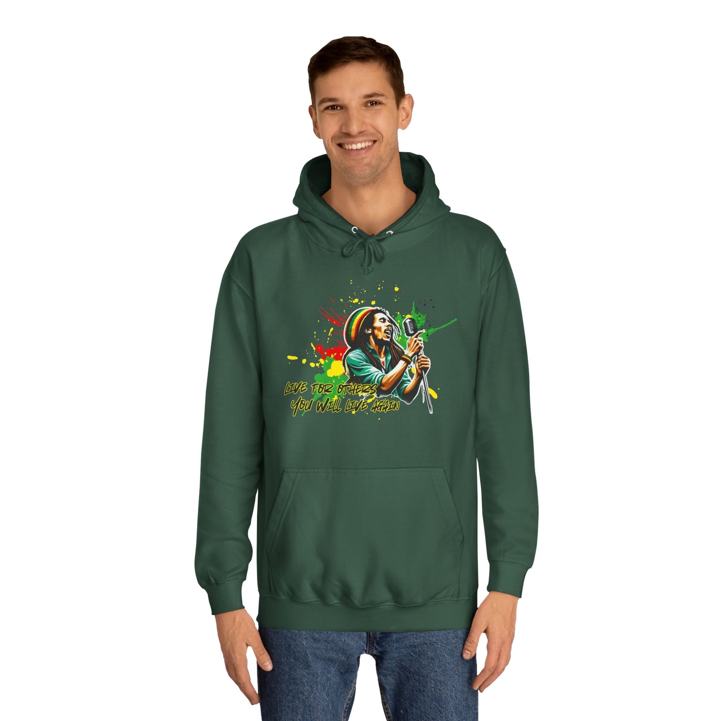 Live for others B o b M a r l e y Hoodie
