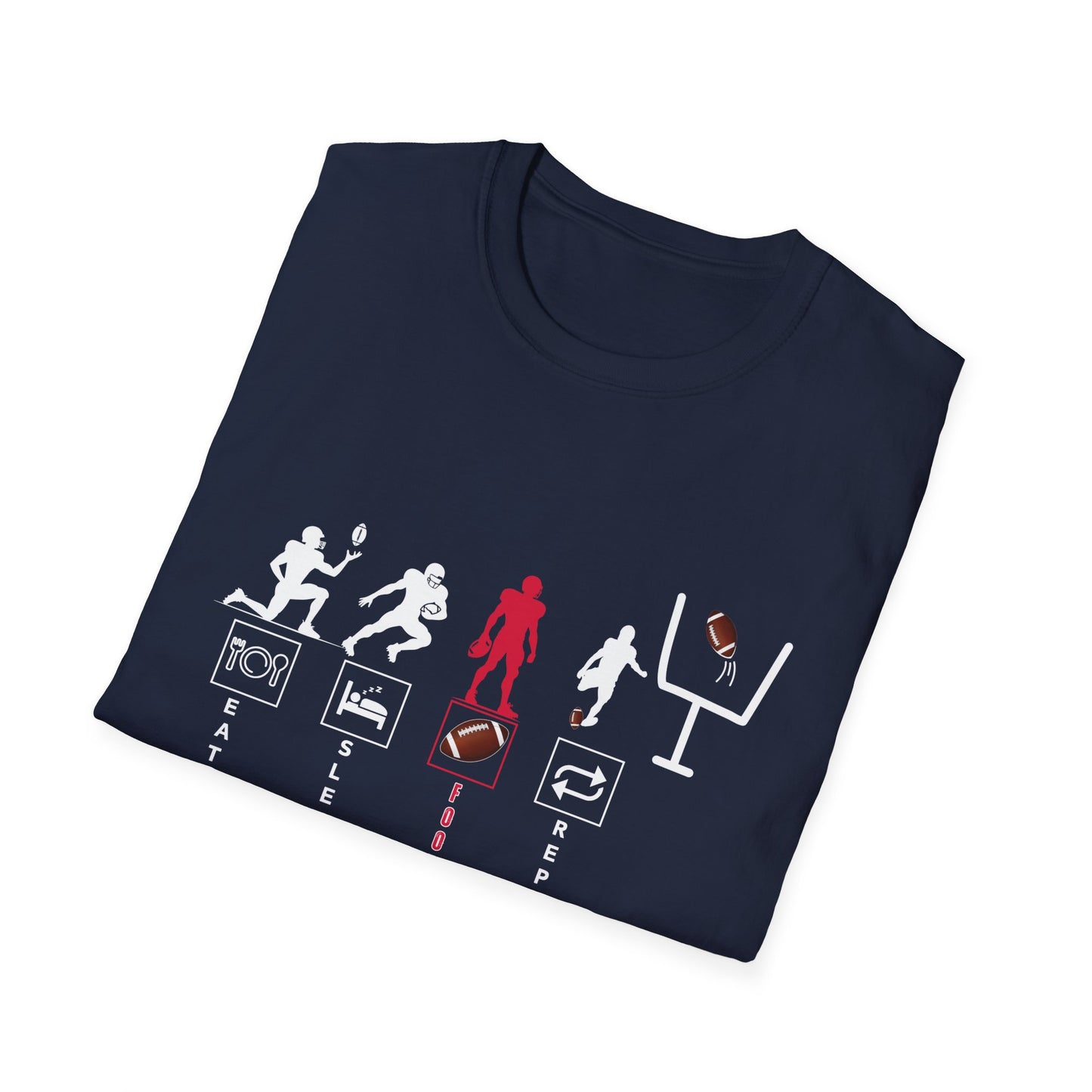 Football Life Unisex T-Shirt - Eat, Sleep, Football, Repeat