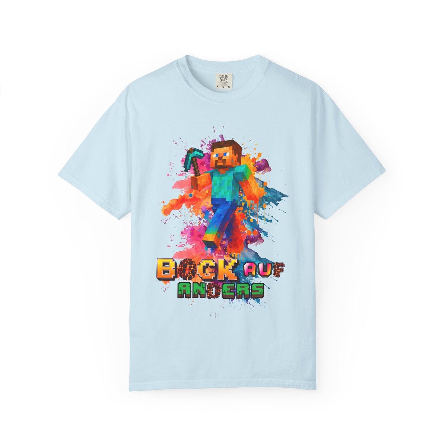 Colorful Gamer T-Shirt - Back to Different Minecraft Design