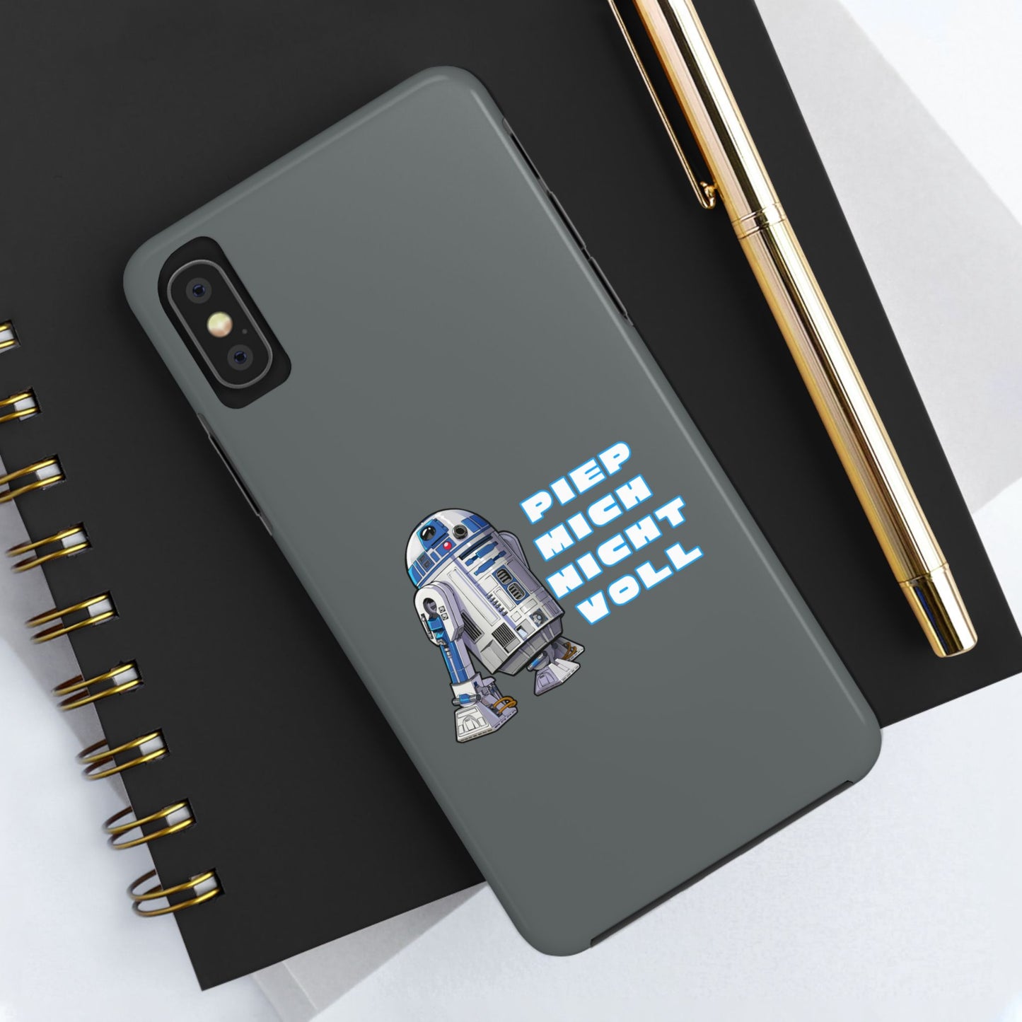 Tough Phone Case - R2-D2 Design with "PIEP MICH NICHT VOLL"