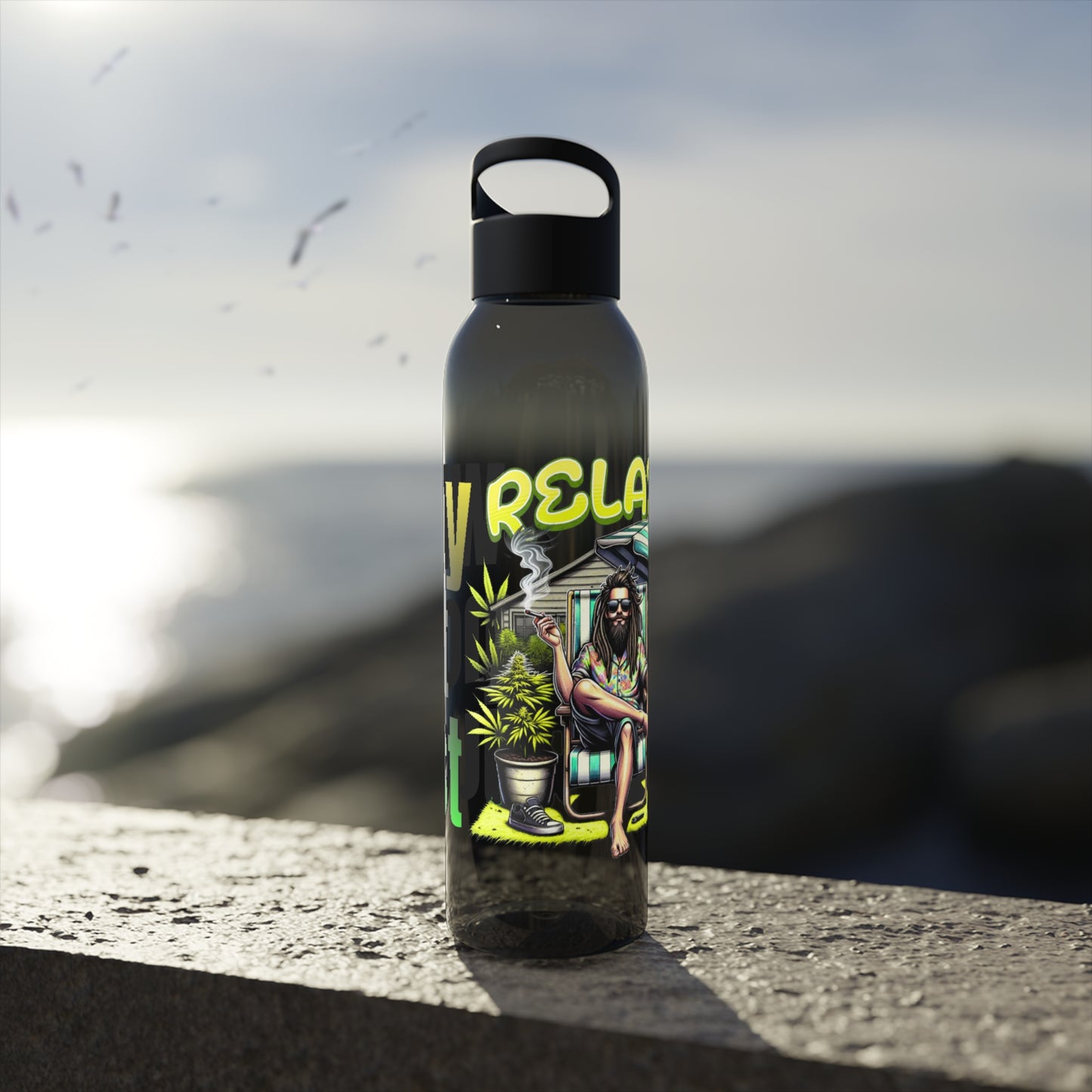 Chic Water Bottle -Wasserflasche Why not just relax