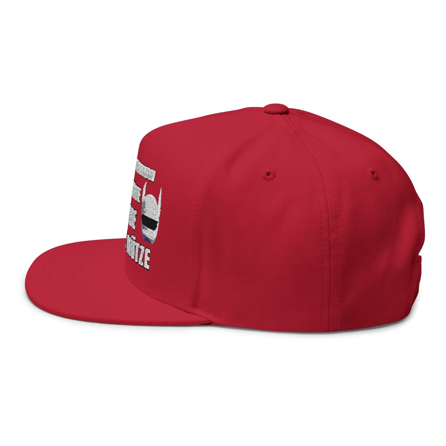 Flat Bill Cap with Fun Embroidery R2D2 - Cro - & ICH