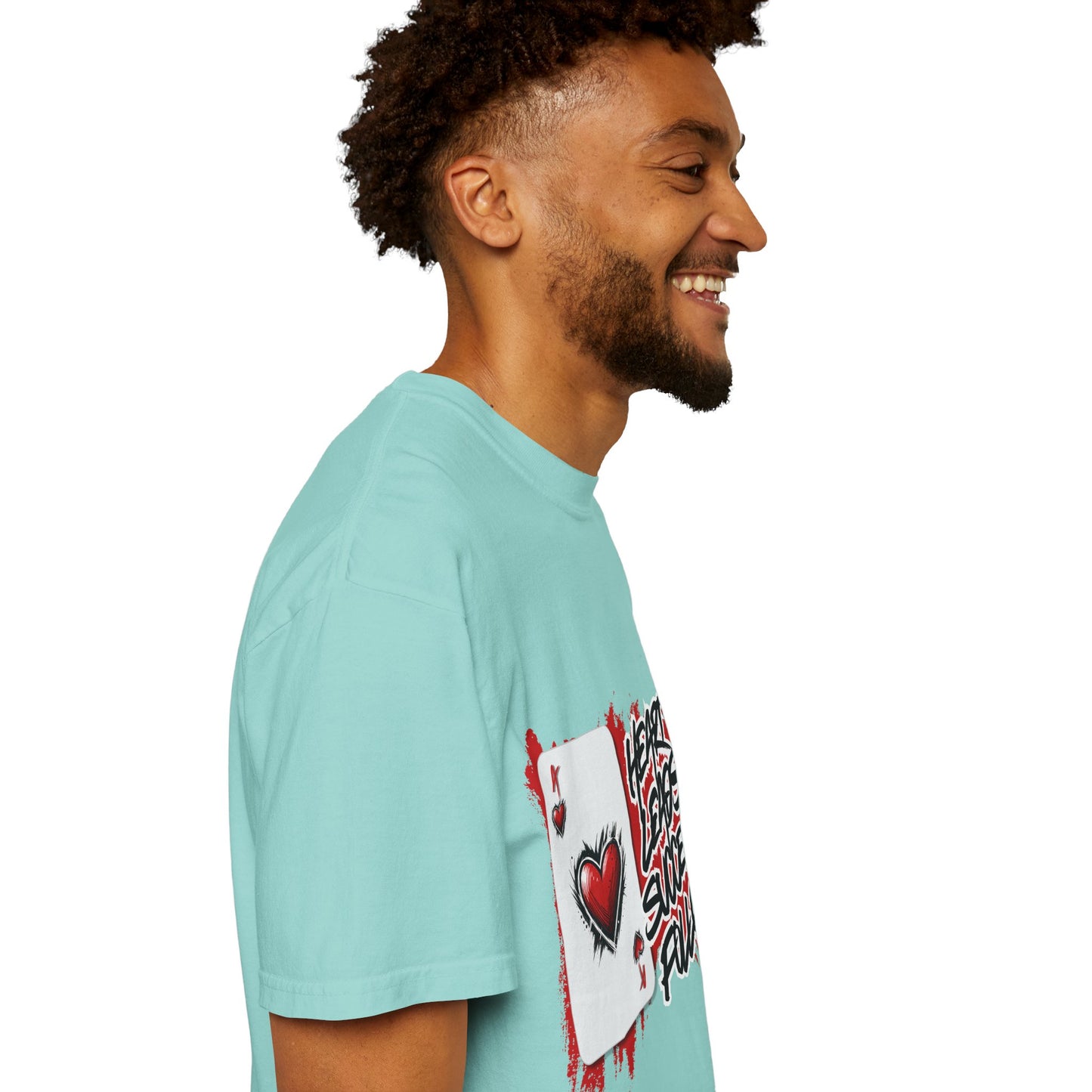 Heart Leads Success Unisex Heavy Cotton Tee | Graphic Tee | Casual Wear | Gift for Gamers | Inspirational Fashion | Streetwear