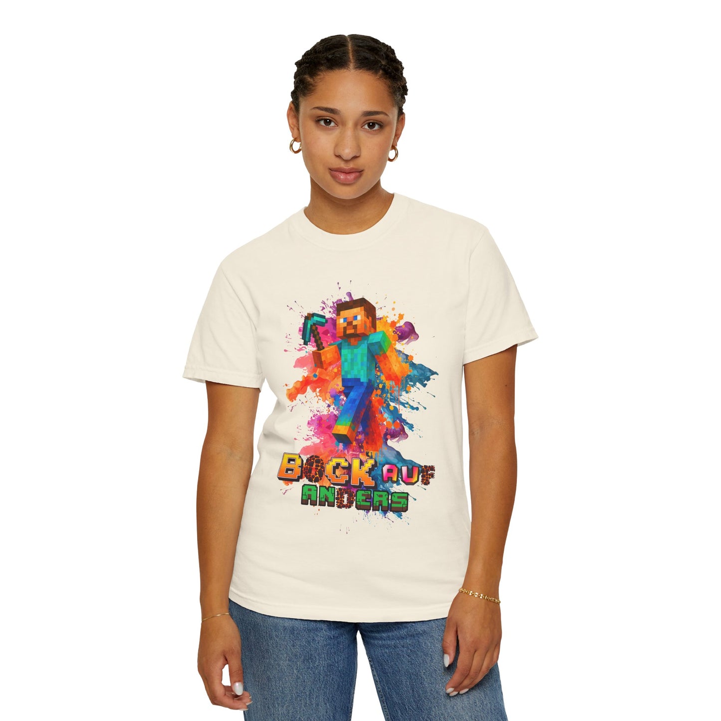 Colorful Gamer T-Shirt - Back to Different Minecraft Design
