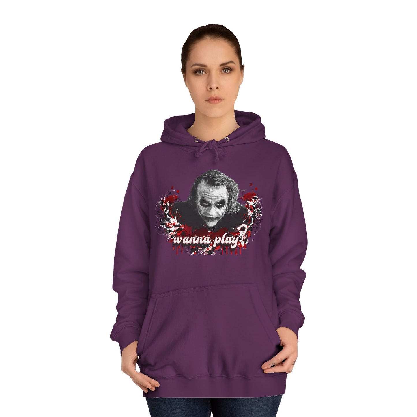 Joker "wanna play" college hoodie