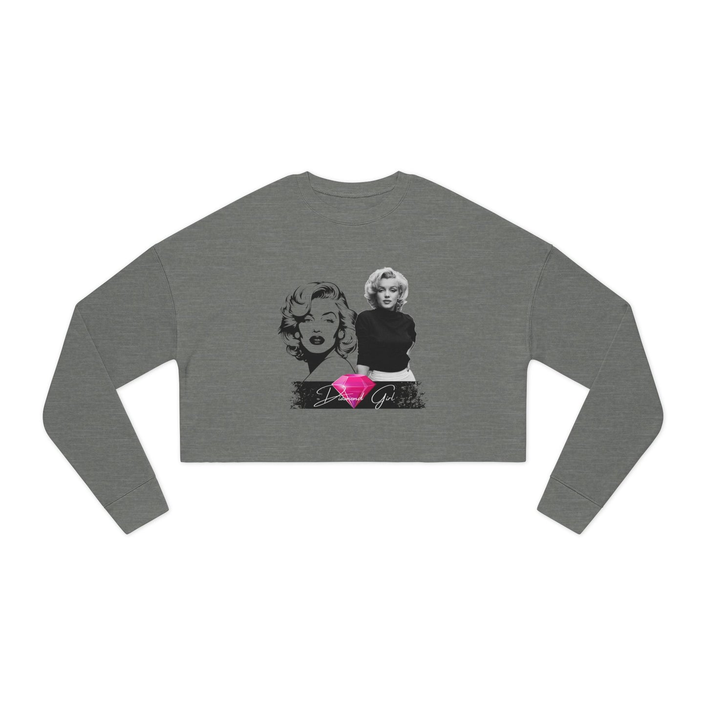 Chic Marilyn Monroe Cropped Sweatshirt for Women - Trendy and Stylish