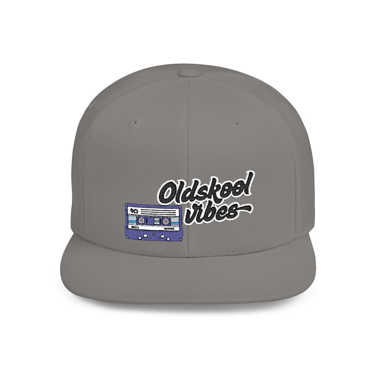 Oldschool Vibes Flat Bill Snapback Cap | Retro Style Hat for Casual Wear