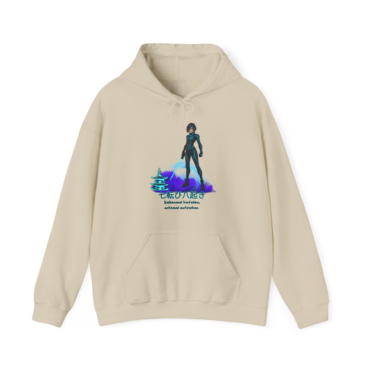 Hoodie Anime "siebenmal hinfallen - achtmal aufstehen"