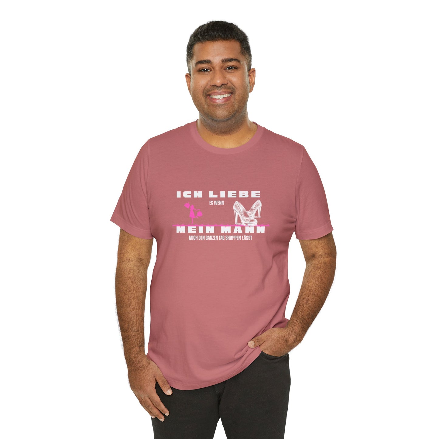 I Love My Husband "Shopping" Unisex Jersey Short Sleeve Tee