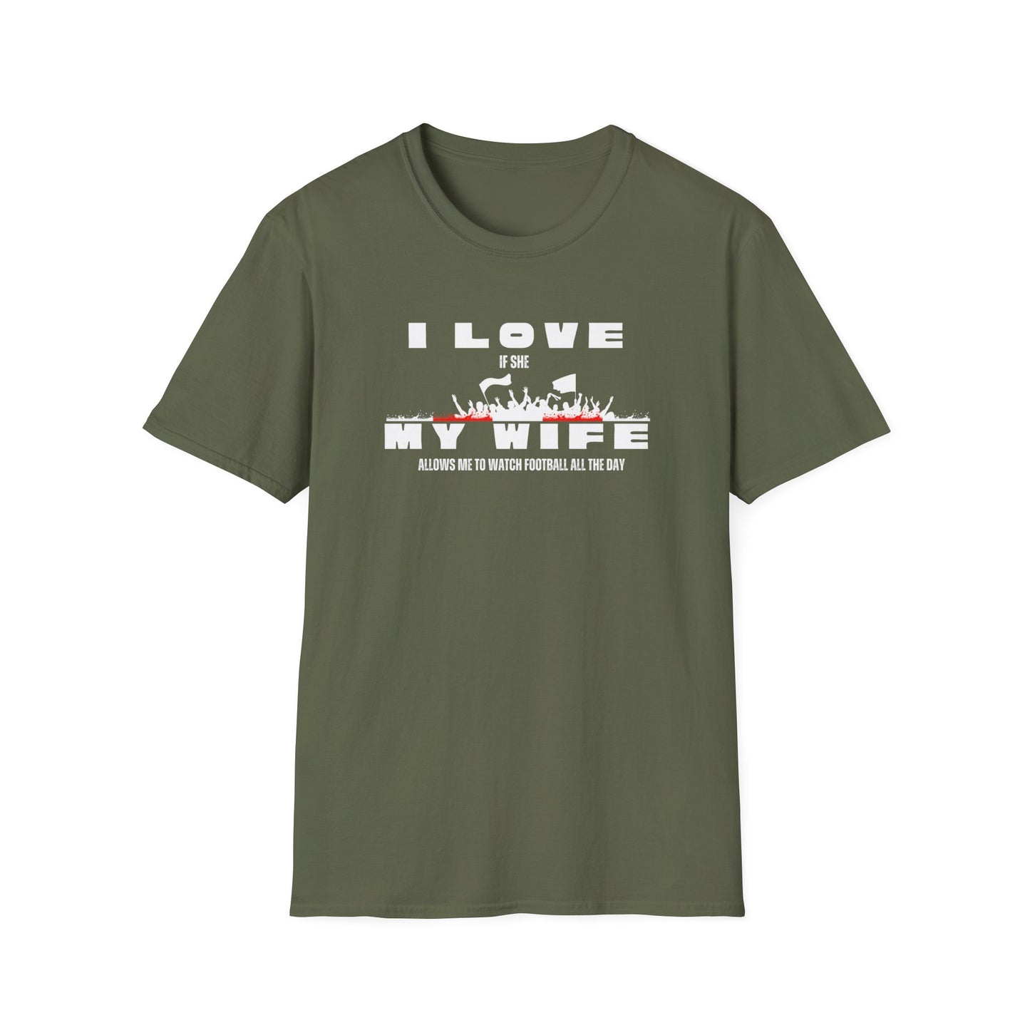 Minimalist Red Graphic Unisex T-Shirt - I love my wife