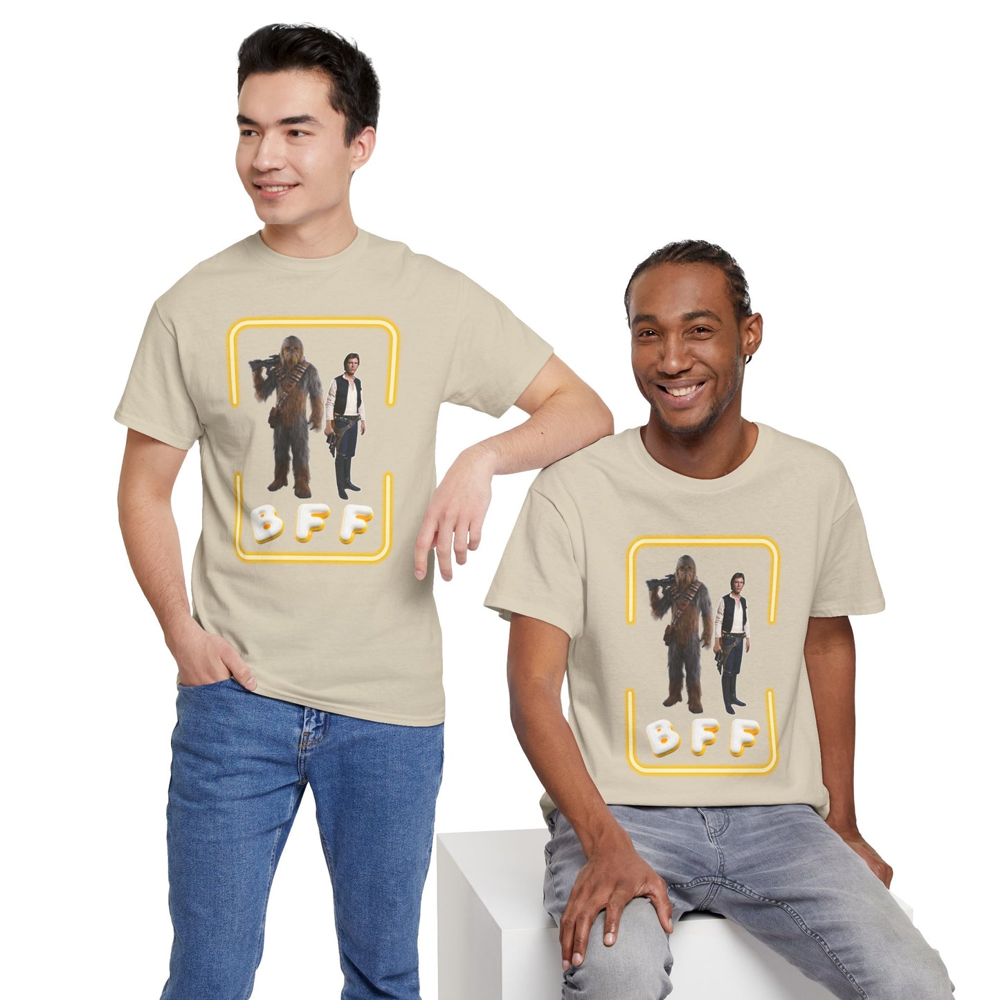 BFF Chewbacca & Han Solo Unisex Heavy Cotton Shirt