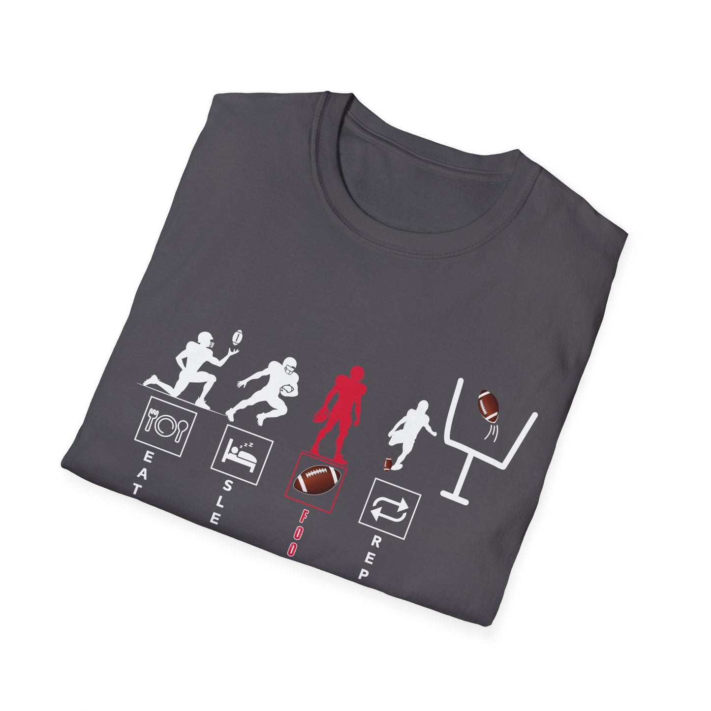 Football Life Unisex T-Shirt - Eat, Sleep, Football, Repeat