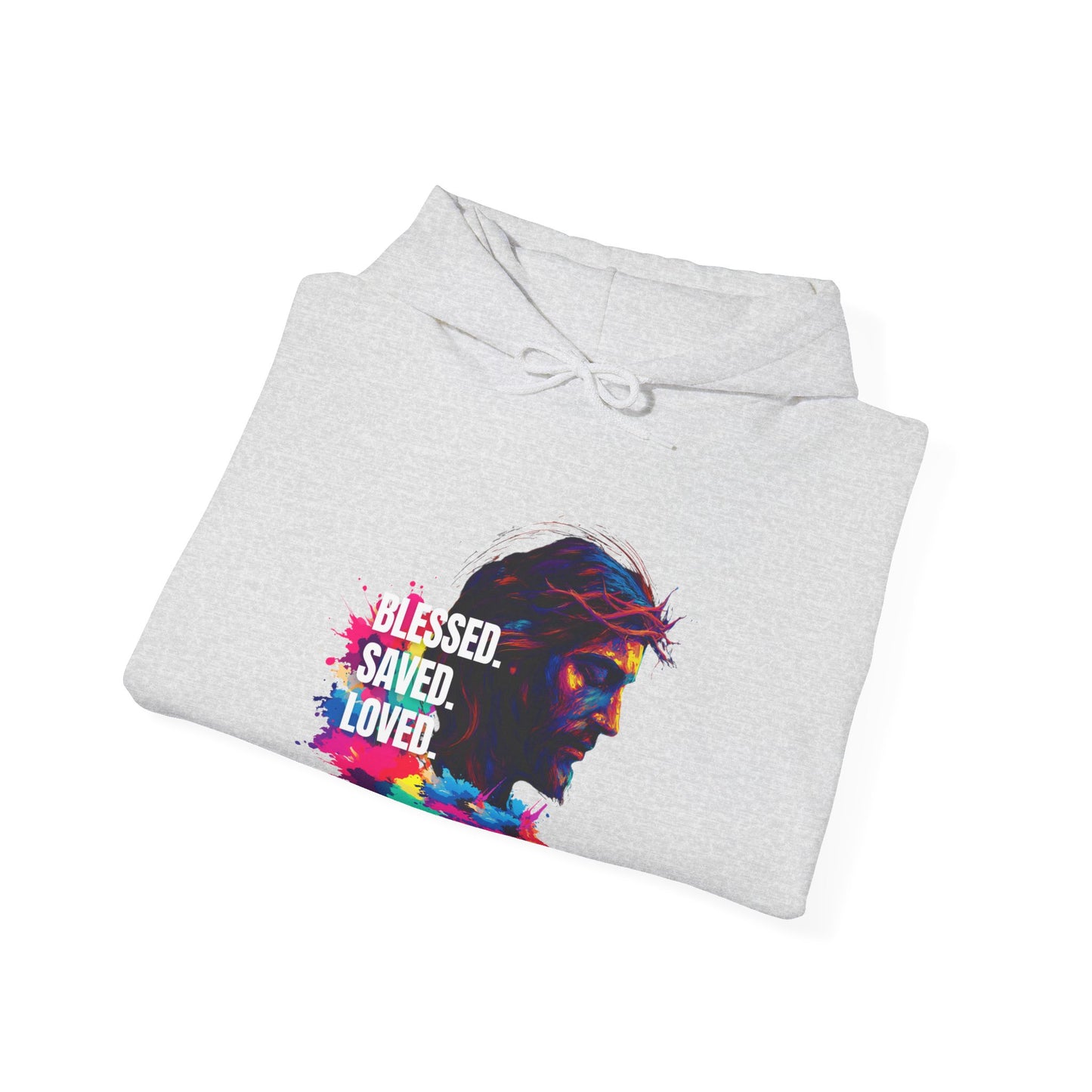 Jesus colorful - Blessed- saved- loved