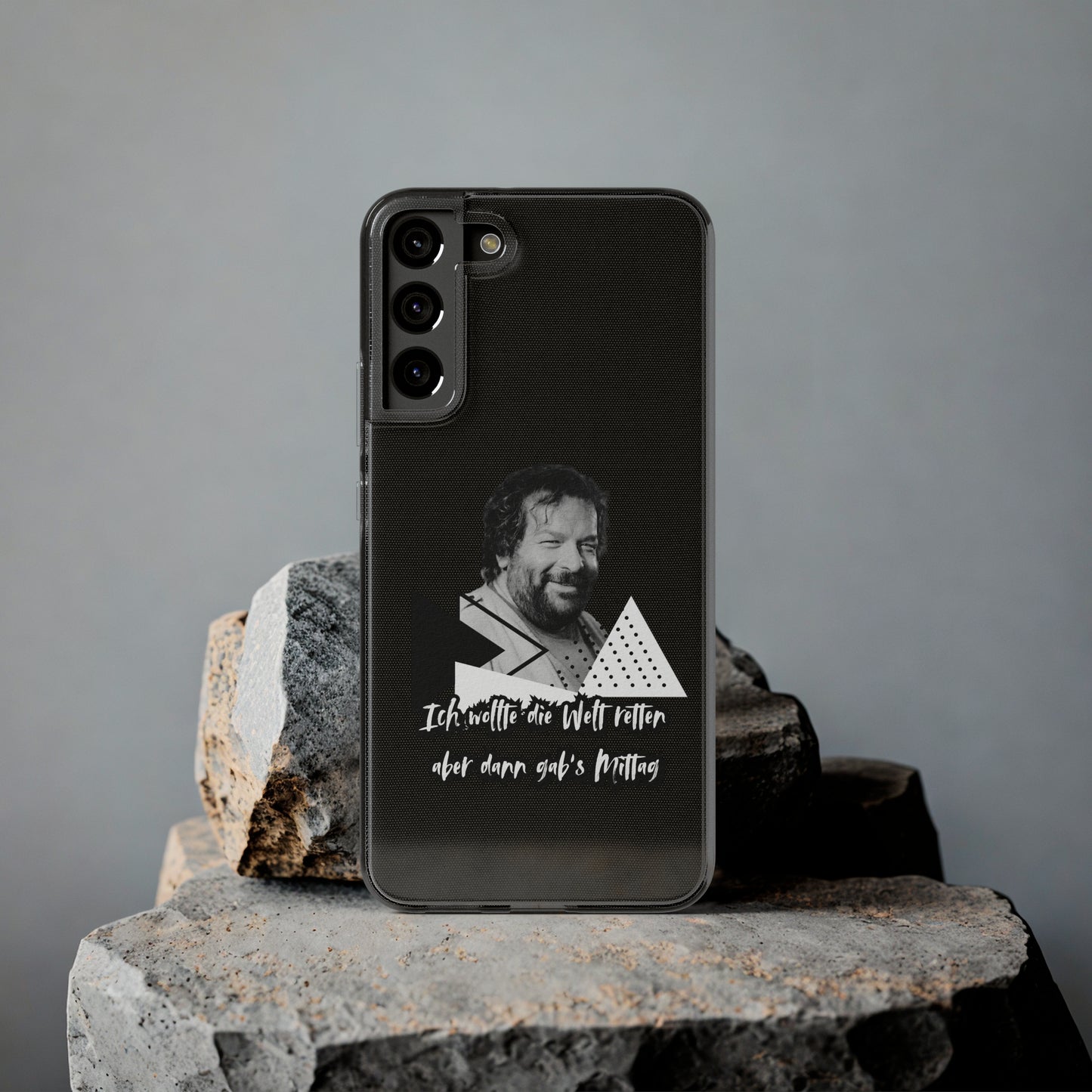 Handyhülle Unique Phone Cover, Ich wollte die Welt retten, dann gabs Mittag