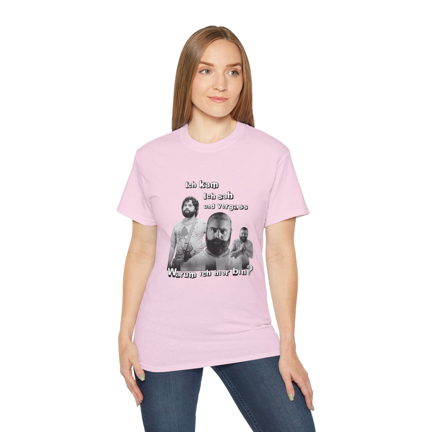 T ShirtUnisex Witz Alan Garner– Ich kam ich sah und vergaß - Warum ich hier bin!