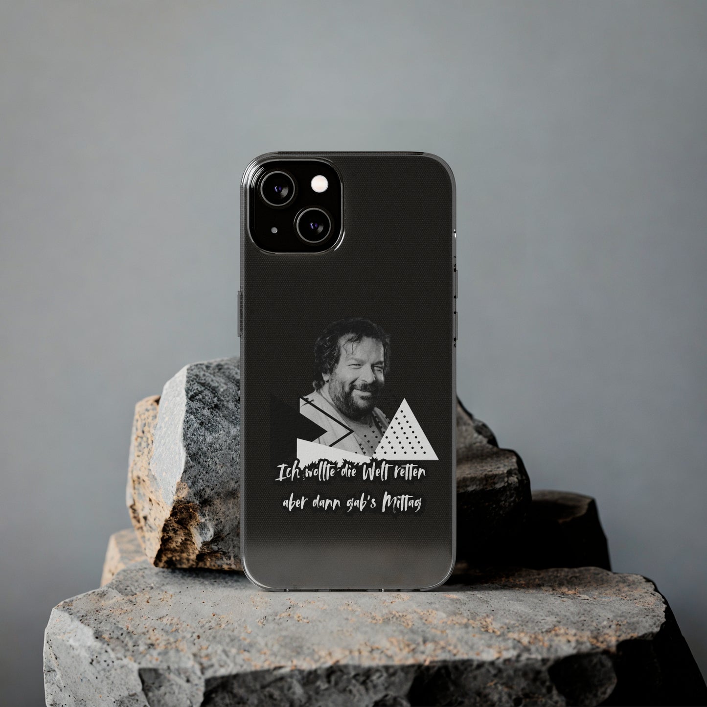 Handyhülle Unique Phone Cover, Ich wollte die Welt retten, dann gabs Mittag
