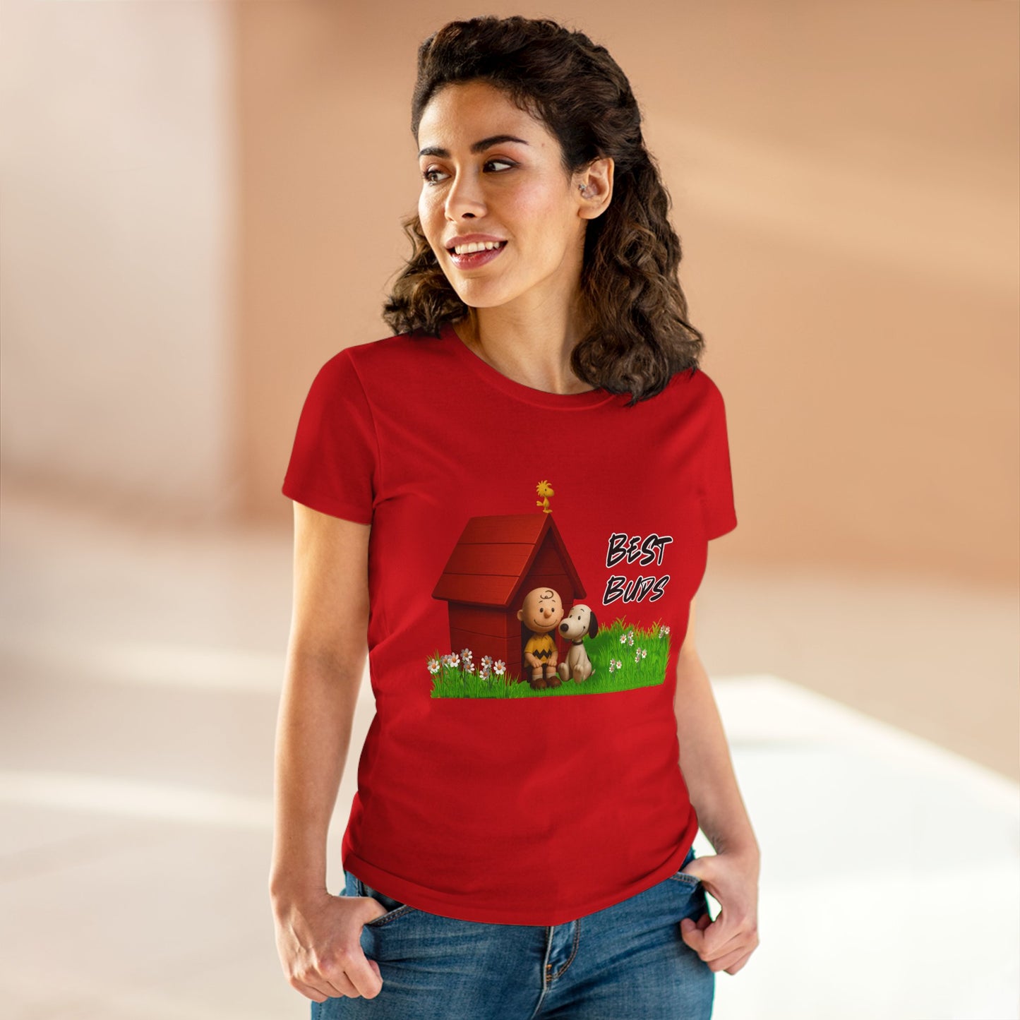 Best Buds - Snoopy - Women's Cotton Tee