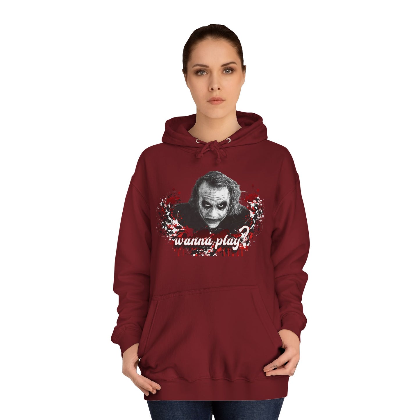Joker "wanna play" college hoodie