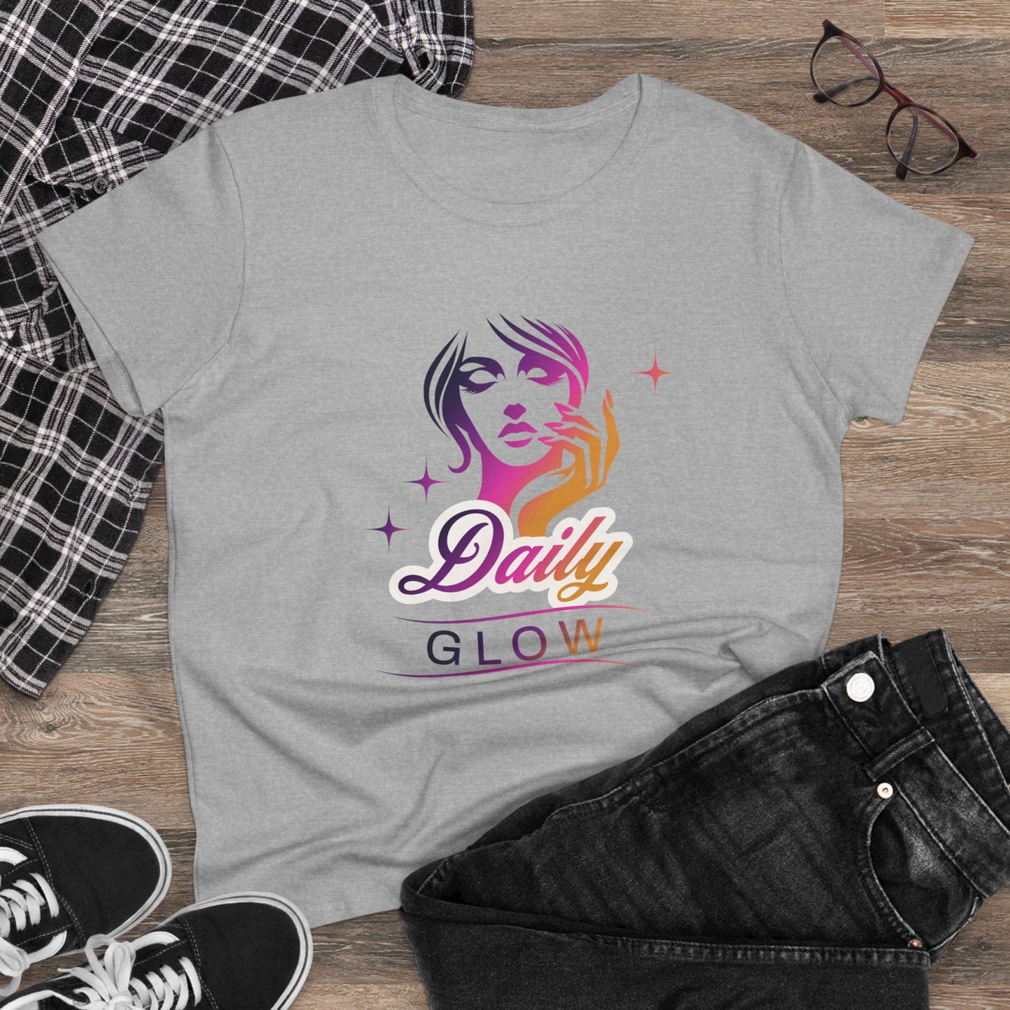 Women's Midweight Cotton Tee - Daily Glow