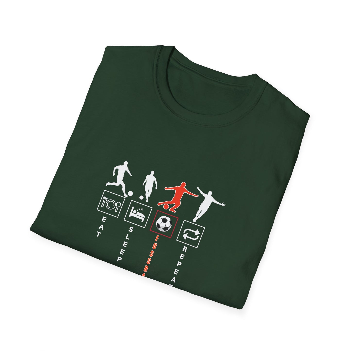 Fußball - Soccer Life Unisex T-Shirt - Eat, Sleep, Fußball, Repeat