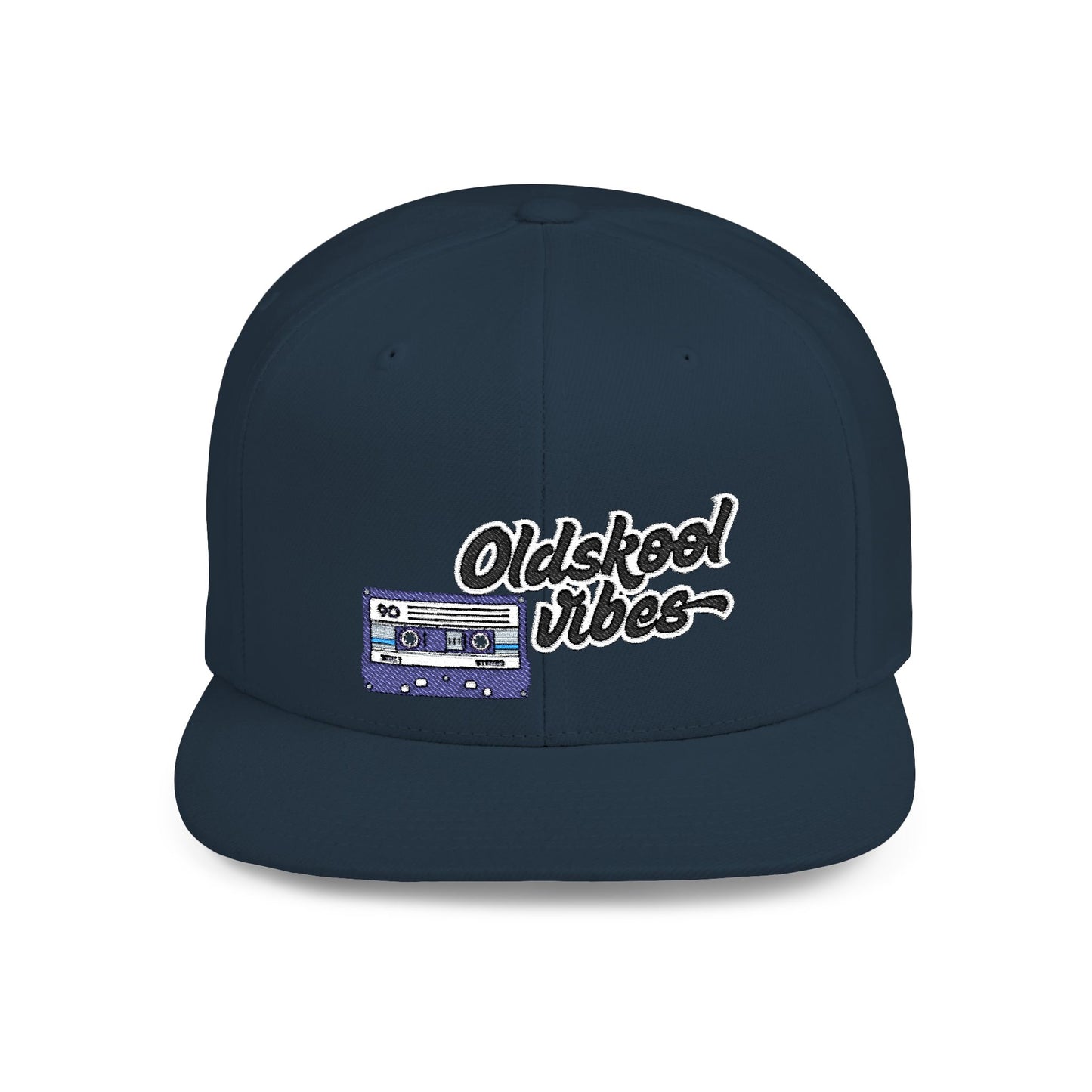 Oldschool Vibes Flat Bill Snapback Cap | Retro Style Hat for Casual Wear