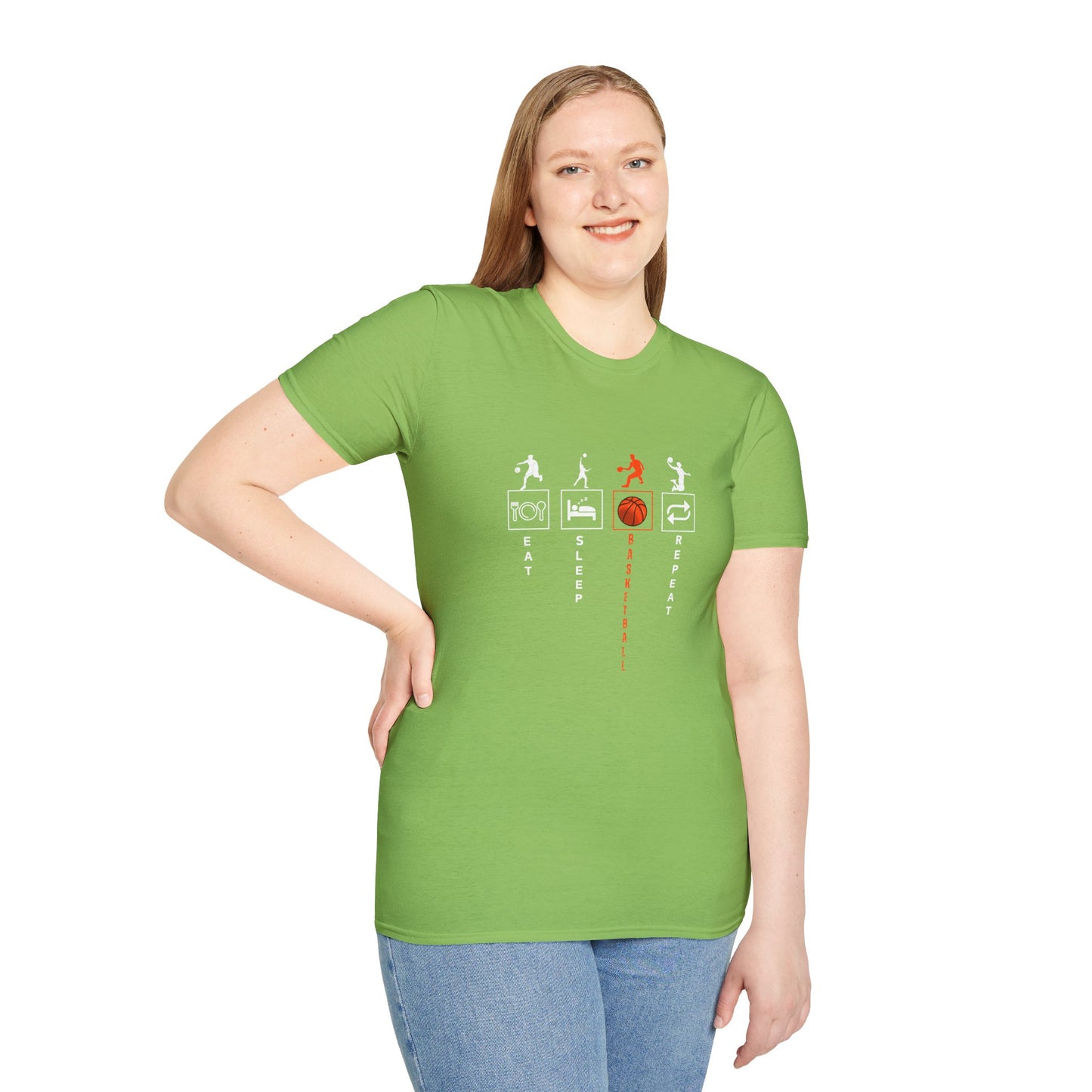 Basketball Life Unisex T-Shirt - Eat, Sleep, Basketball, Repeat