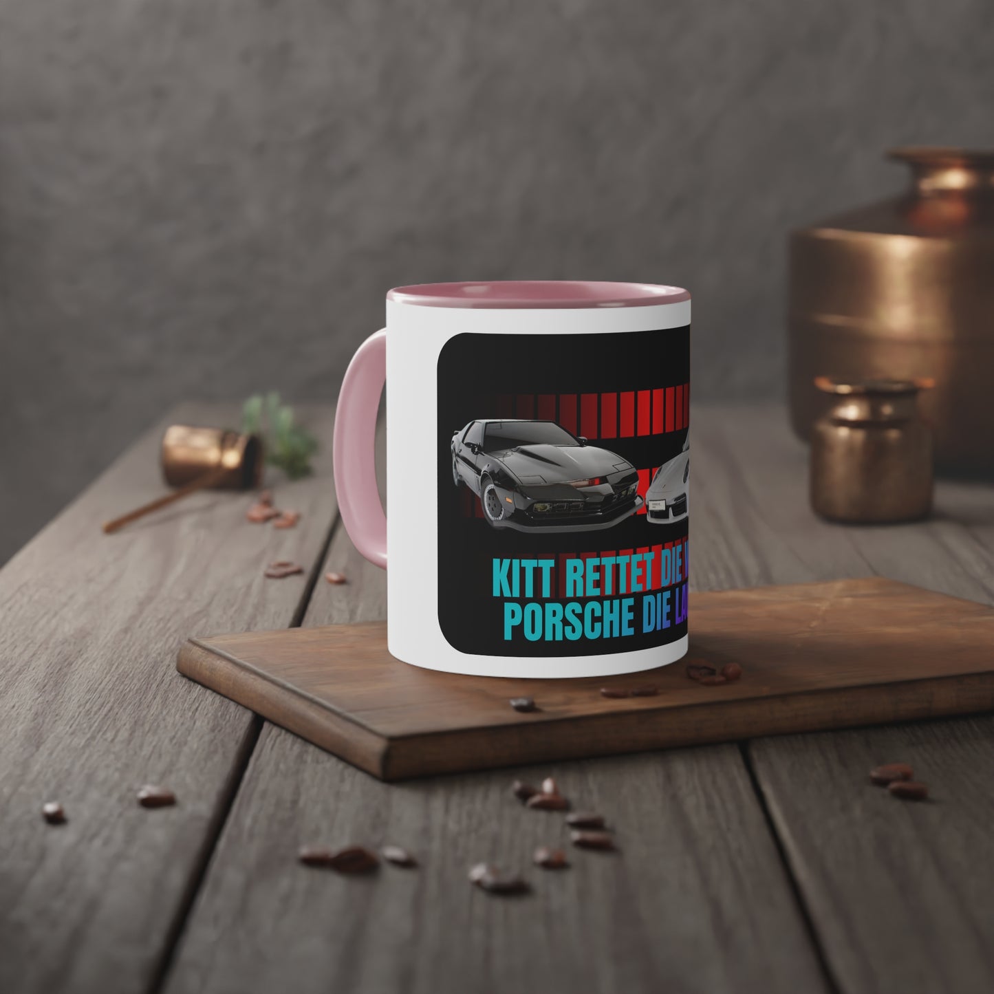 KITT and Porsche The Mood Mug, KITT Mug, Porsche Mug, Car Enthusiast Gift, Personalized Coffee Mug, Automotive Décor