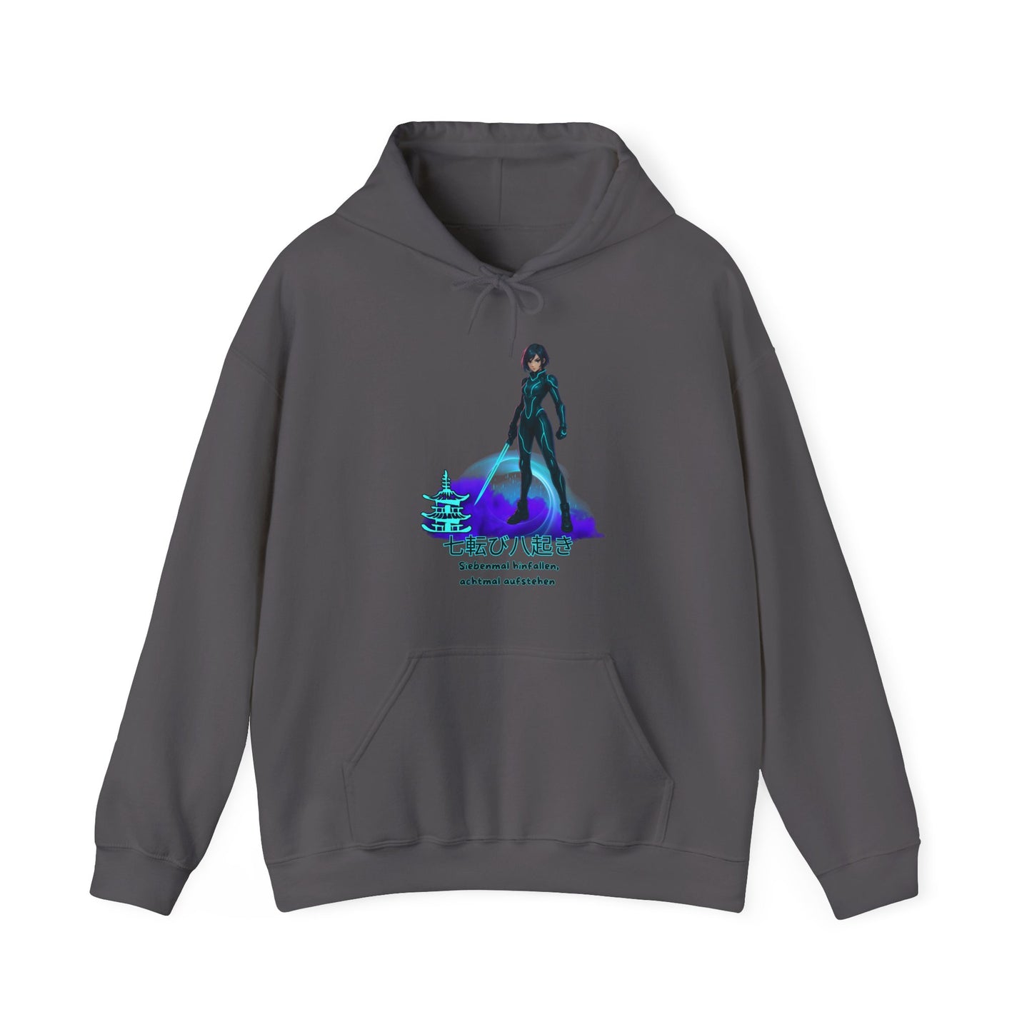 Hoodie Anime "siebenmal hinfallen - achtmal aufstehen"