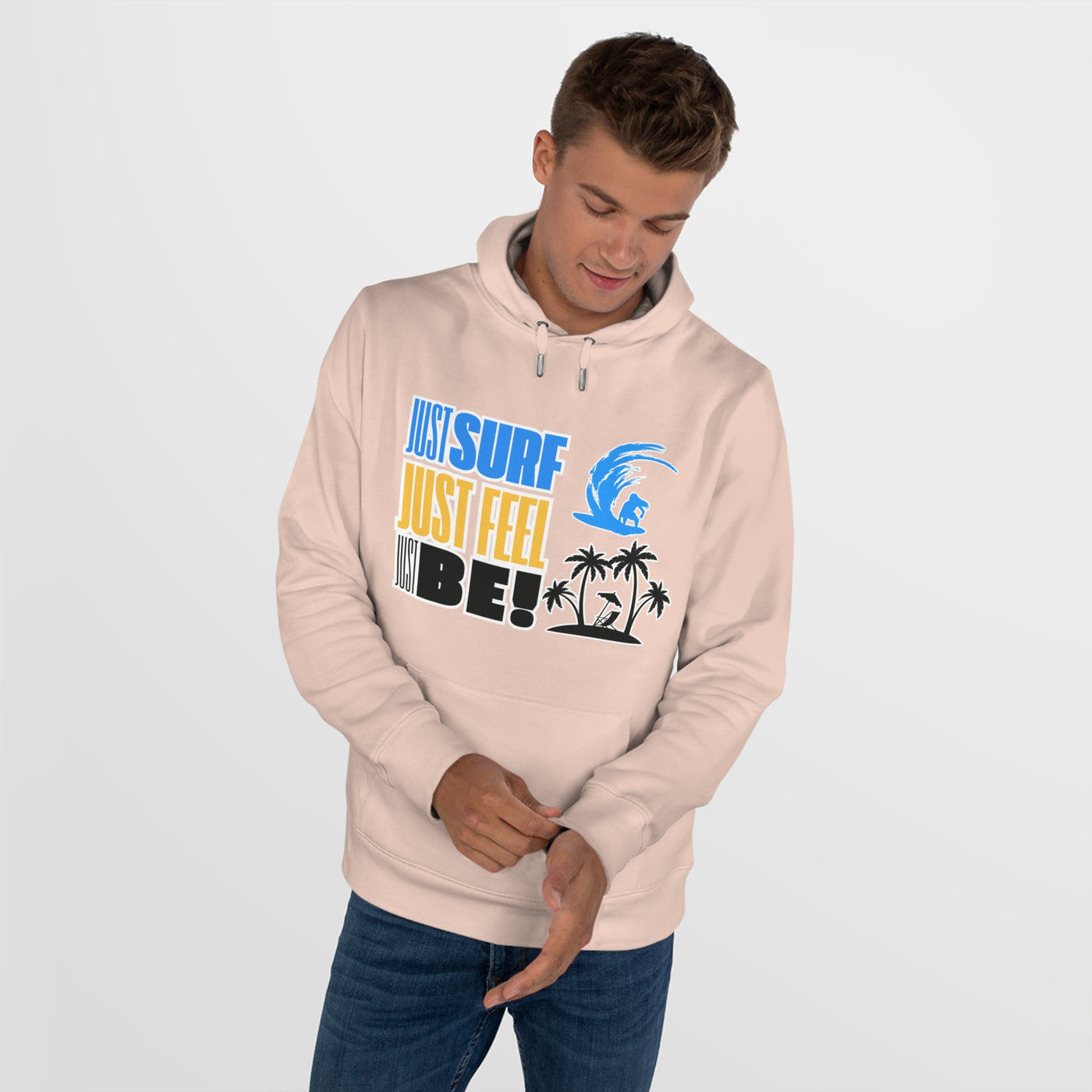 Just Surf Hooded Sweatshirt - Perfect for Beach Lovers and Surf Enthusiasts