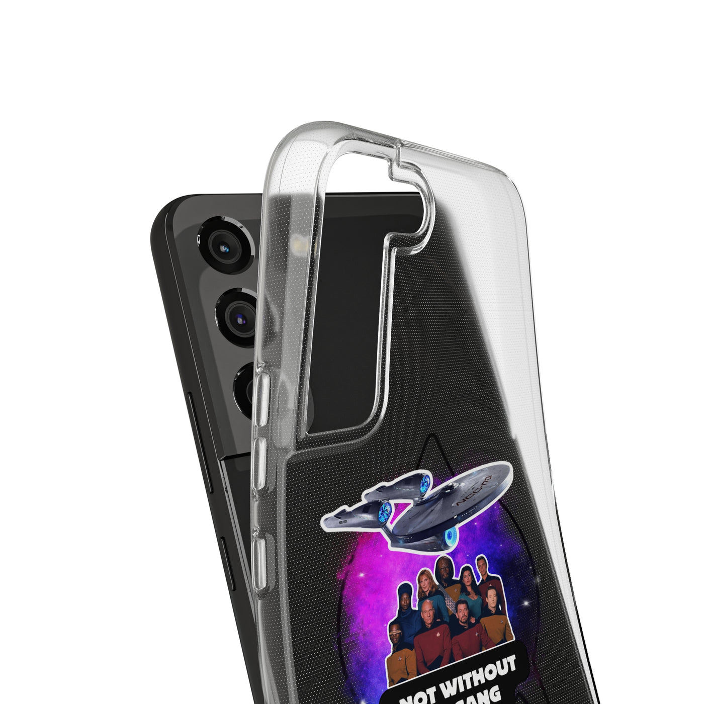 Galaxy-Inspired Soft Phone Case - Not Without My Gang, Star Trek Lovers Handyhülle