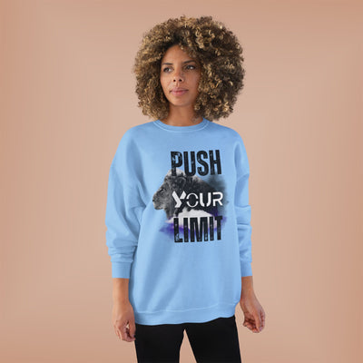 Motivational Lion Sweatshirt - Push Your Limit - Unisex EcoSmart