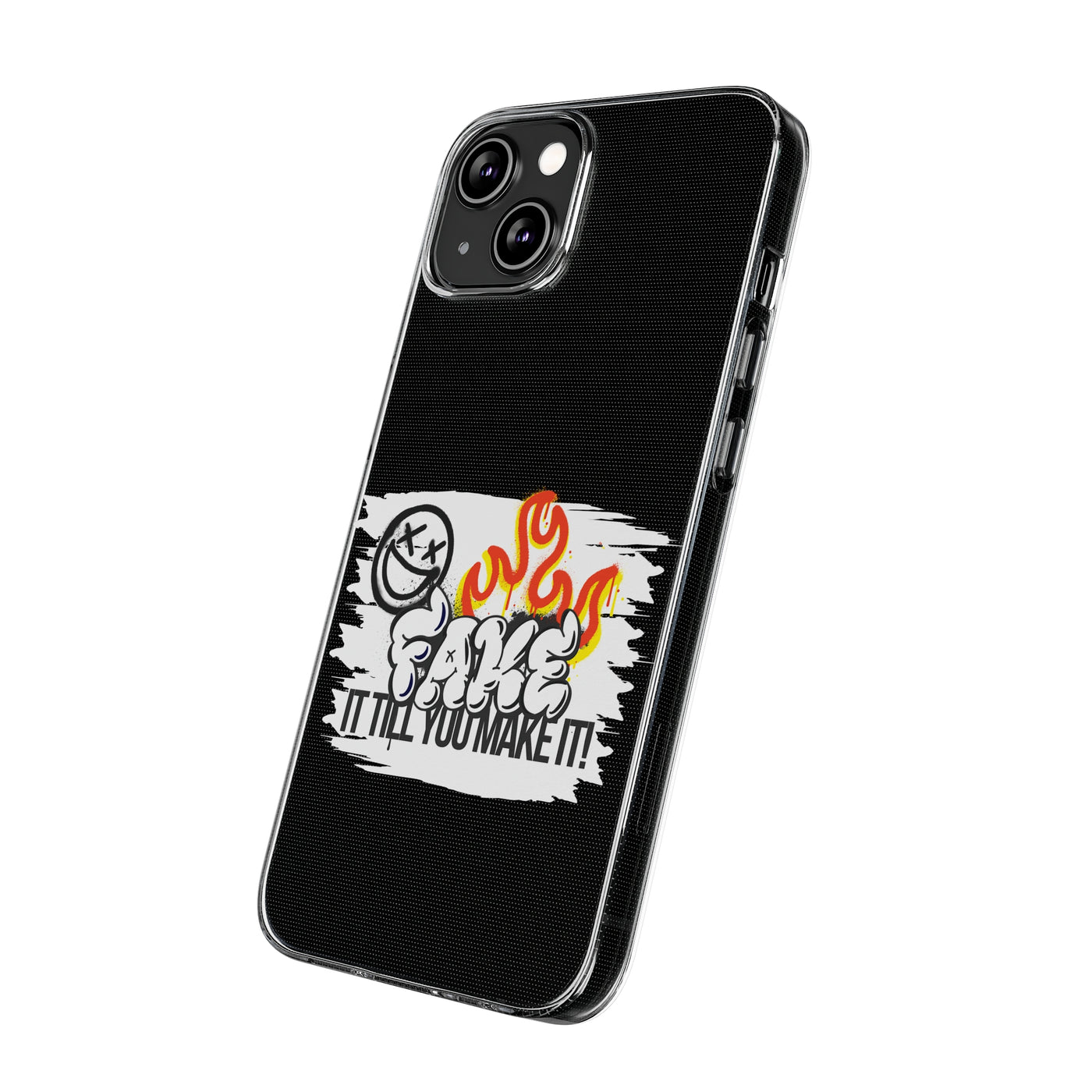 Handyhülle Fake till you make it - Clear Silicone Phone Cases,