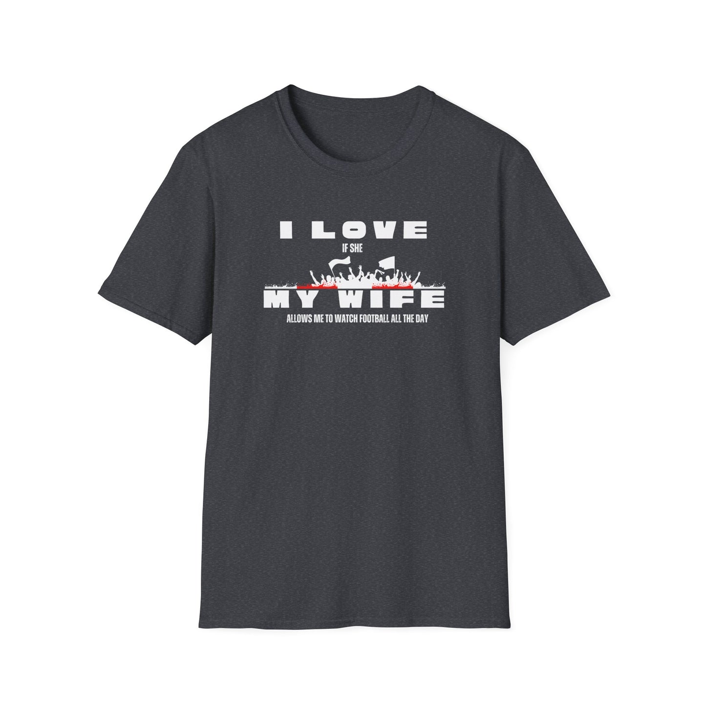 Minimalist Red Graphic Unisex T-Shirt - I love my wife