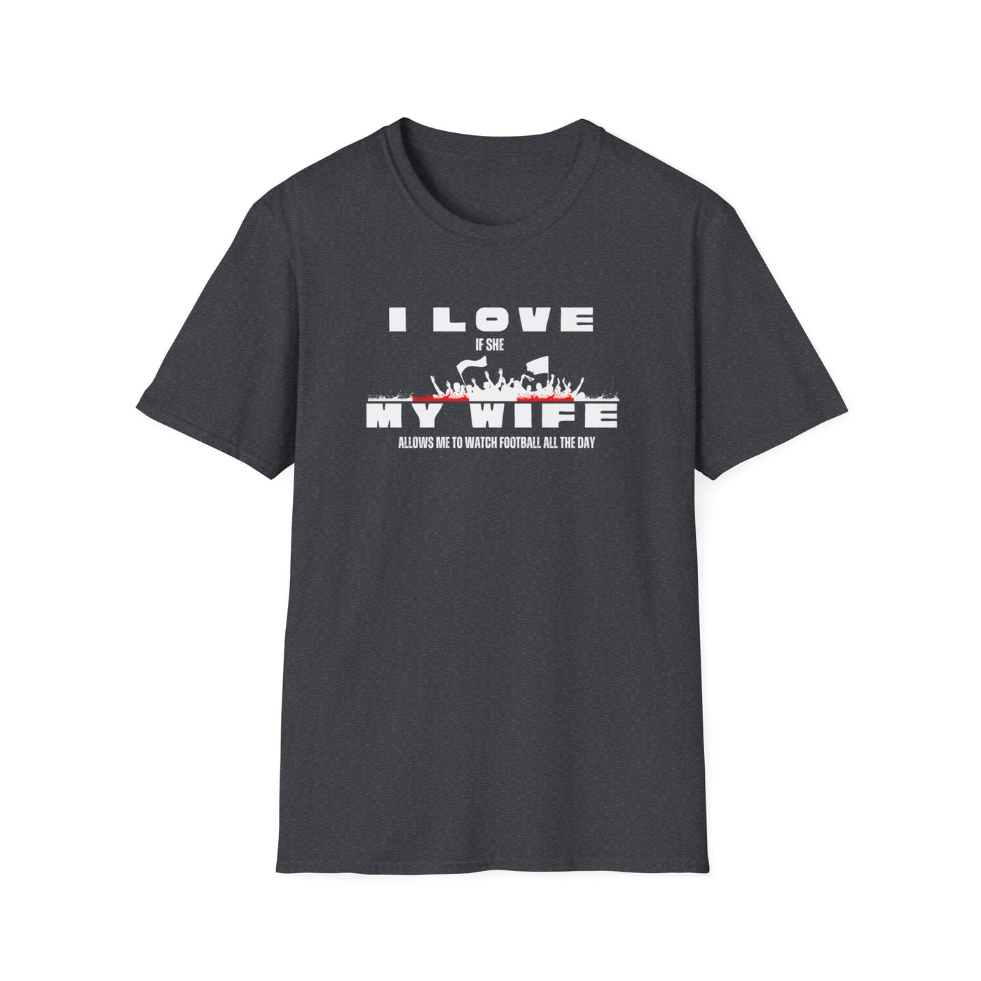Minimalist Red Graphic Unisex T-Shirt - I love my wife 