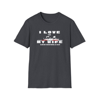 Minimalist Red Graphic Unisex T-Shirt - I love my wife 