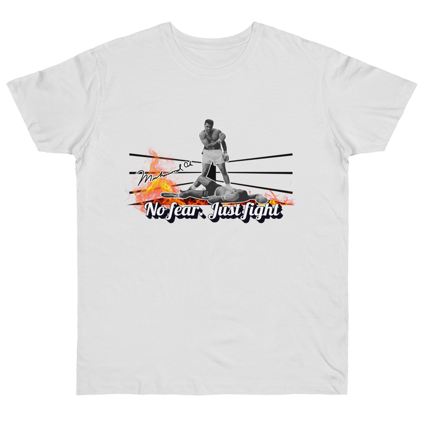 No Fear Just Fight T-Shirt, Motivational Shirt Muhammad Ali