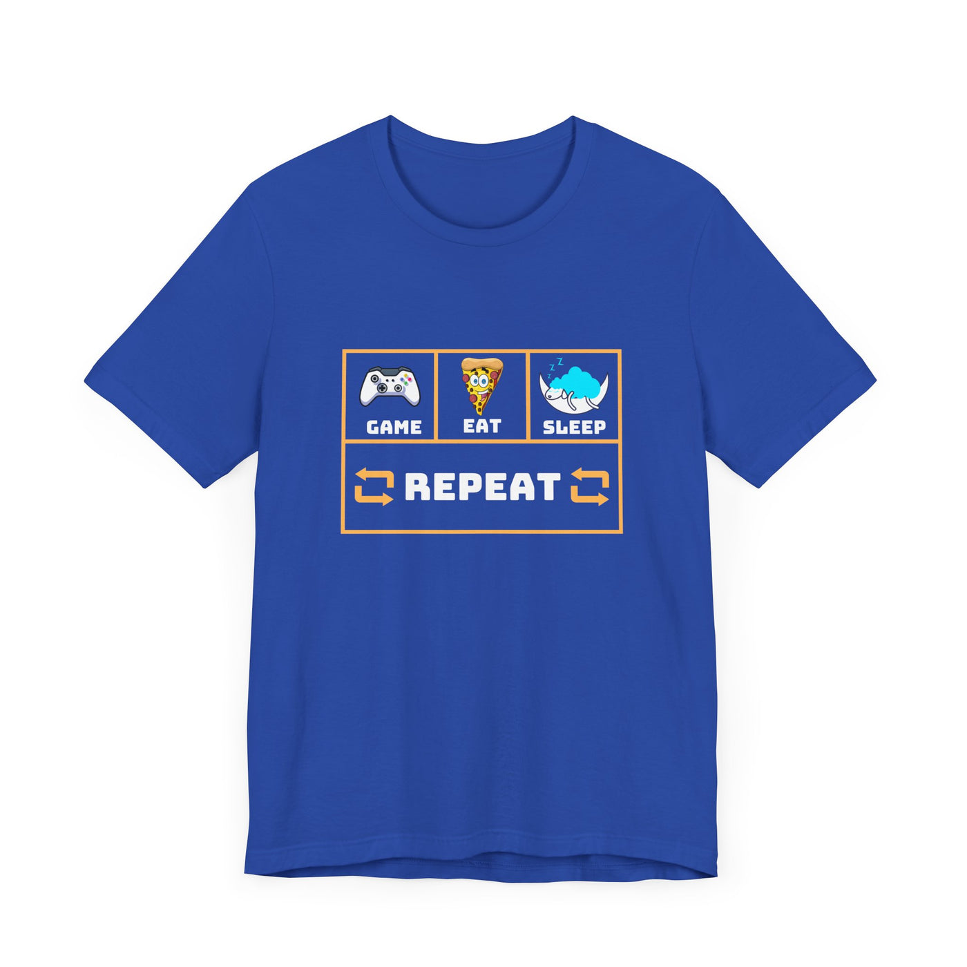 Gamer's motto shirt: Eat, Sleep, Game, Repeat T-shirt