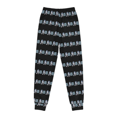 Kids jogging pants with Star Wars R2D2 and the saying "Don't peep me"